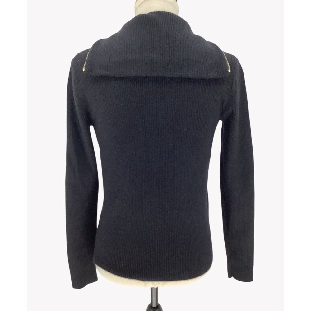 Lauren Ralph Lauren Equestrian Bishop Sweater Silk Wool Zip Cardigan Womens Sz M - Picture 4 of 7